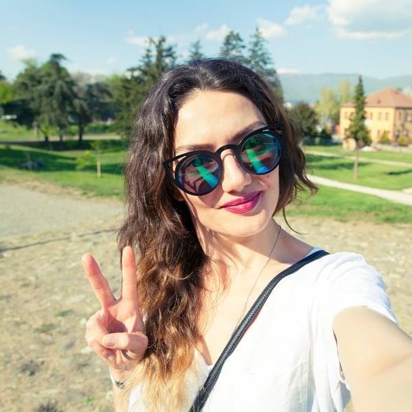 Beautiful woman selfie